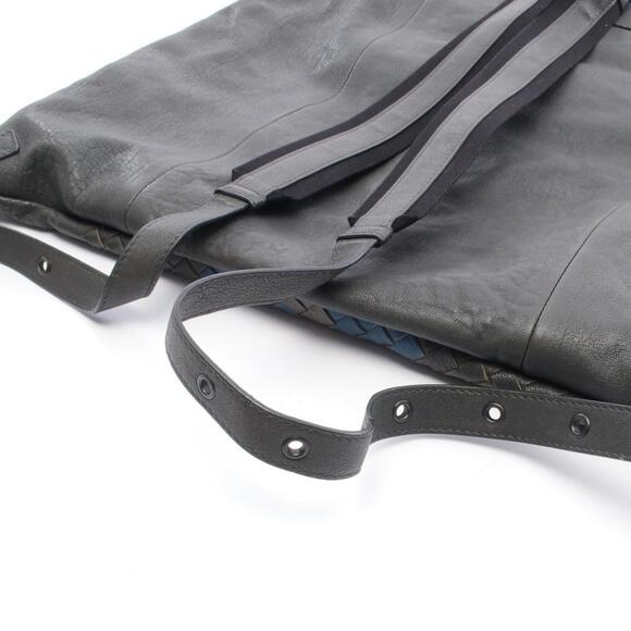 BOTTEGA VENETA Blue Leather Intrecciato Backpack main image 6